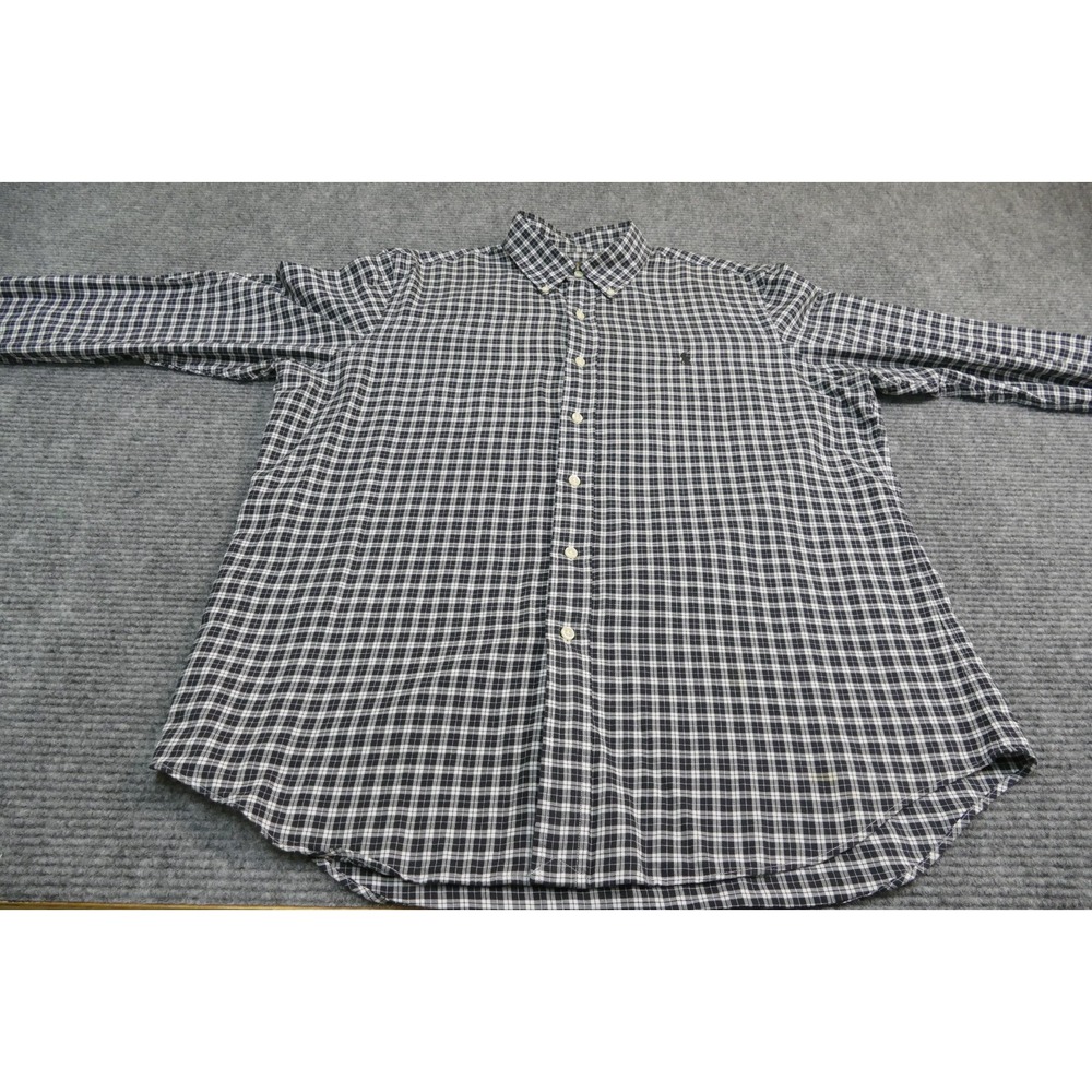Ralph Lauren‎ men's large button down shirt black and white check